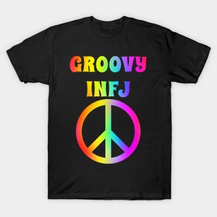 Groovy INFJ Peace Halloween Party Retro Vintage T-Shirt